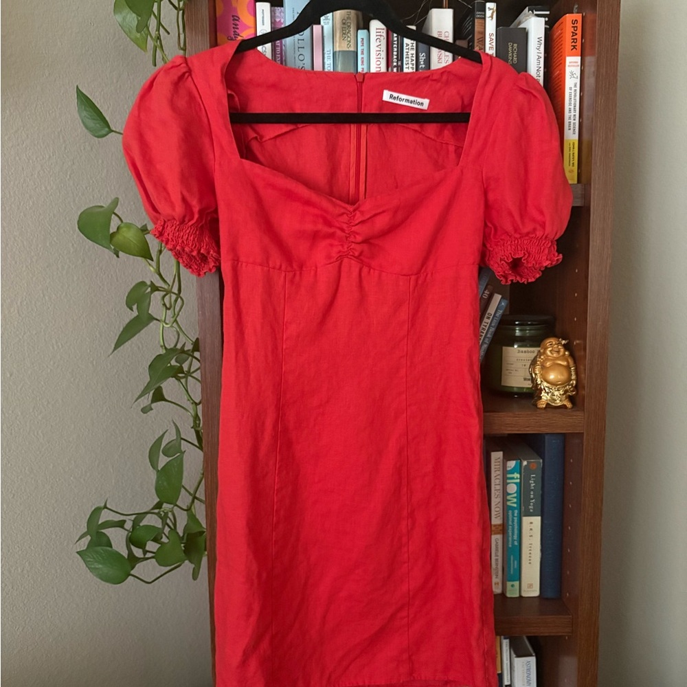 Reformation Red Mini Dress - Picture 5 of 13